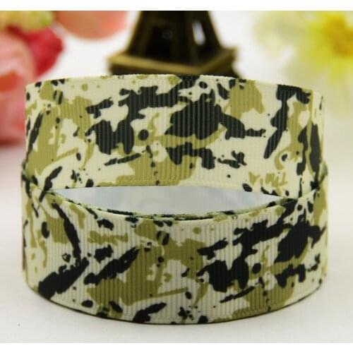 22mm 25mm 38mm 75mm Ruban satin Camouflage Cartoon Character printed Grosgrain Ribbon party decoration X-01200 10 Yards