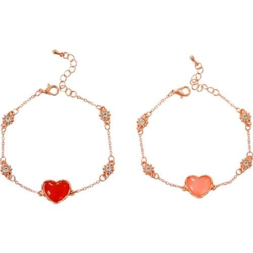 Free shipping 6pcs/lot fashion women jewelry accessories heart bracelet