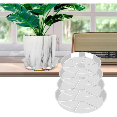 20Pcs Plant Saucer Eco-friendly Waterproof PET Clear Plant Pot Drip Saucer for Home Plant Saucer