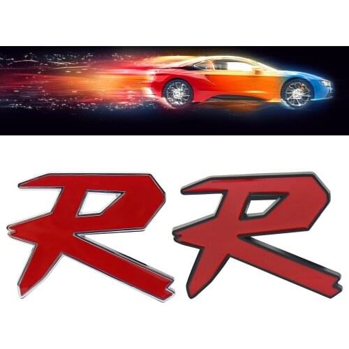 Black Red R for Type-R UR-V Accord Civic CRV Fender Trunk Rear Nameplate Emblem Badge Sticker