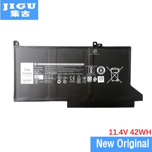 JIGU Original Laptop Battery For Dell PGFX4 DJ1JO For Latitude 12 7000 12 7280 12 7480 11.4V 42WH