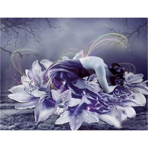 Flower fairy pattern Diy diamond embroidery full square round angel diamond painting cross stitch kit 5D mosaic sticker N454