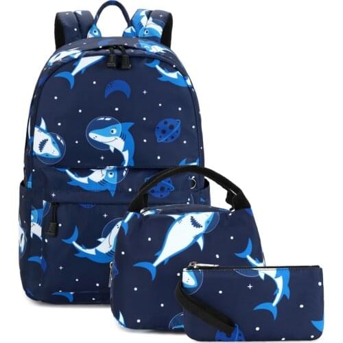 Abshoo Cute Cartoon Shark Set for Teenager Boys Preschool Primary School Backpack Toddler Bag School Fashion Desigual Backpacks