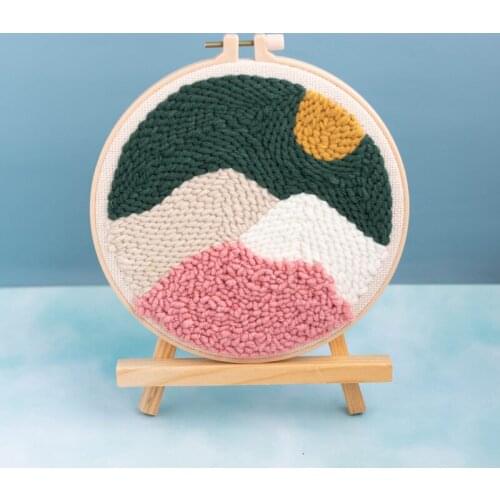 DIY Landscape Easy Punch Needle Embroidery Kit Punch Needle Cross Stitch For Beginner Handcraft Wall Painting Home Decor