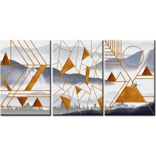 Wholesale Modern abstract series Paintings Wall Art Home Decoration framed Canvas Painting For Living Room