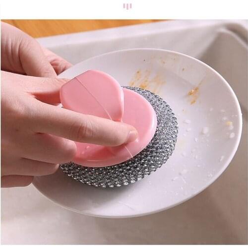 Kitchenware dishwashing pot cleaning household high-definition steel wire ball cleaning ball random color