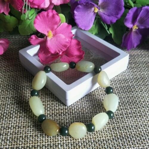 Natural Hetian Jade Random type stone Jade Bracelet Jewelry Lucky Safety Auspicious Amulet Fine Jewelry Jade Bracelet
