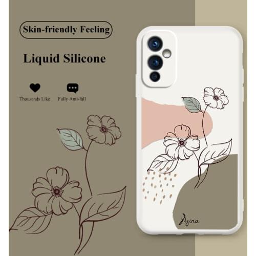 ASINA Simple Flower Case For Oneplus 9 8t 8 Pro Liquid Silicone Fashion Cases For Oneplus 7 7T Pro Nord Cover Capa Funda