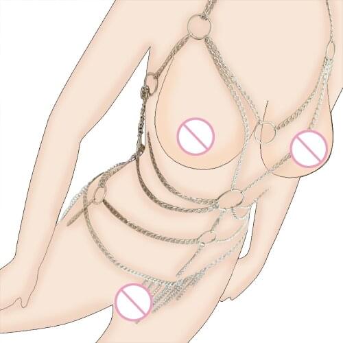 Role Playing Exotic Sets Erotic Lingerie Adult Products Exotic Apparel Sex Toys for Women Metal Chain Clothing