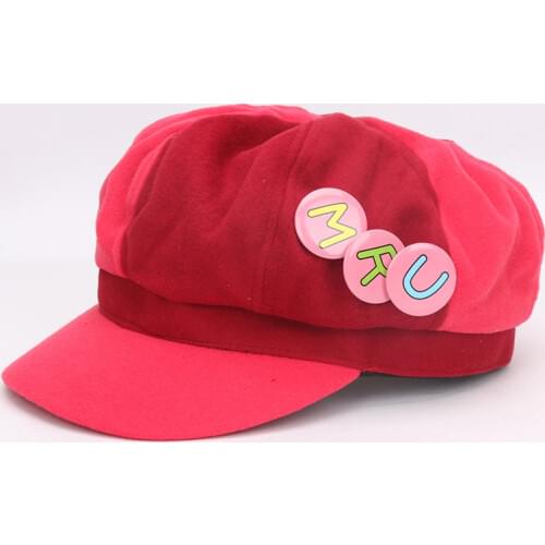 Anime Himouto Umaru-chan hat Umaru Doma Cosplay Hat with Badges Lolita Girl Cartoon Baseball Cap UMR Red Hat Caps