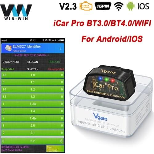Vgate iCar Pro ELM327 V2.2 OBD2 Wireless WIFI Scanner For Android/IOS ELM327 V2.2 Easydiag OBD OBD2 Car Diagnostic Auto Tool