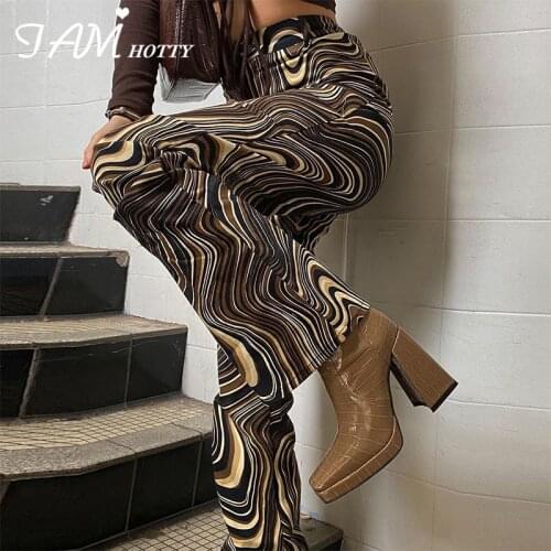 Y2k Vintage Paisley Pirnted Straight Pants Women Fashion High Waist Baggy Trousers Harajuku Jogging Sweatpants Korean Iamhotty