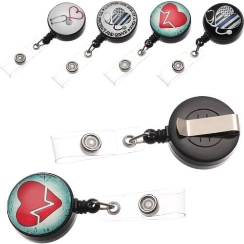 Retractable Anti-Lost Clip Lanyards Nurse ID Name Display Card Badge Holder Unisex Fashion Office Supplies High Quality