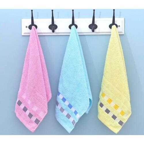 High Quality 100% Cotton Solid Color Face Towel for Adult Soft Absorbent Towel Household Travel Gym 5pcs/set