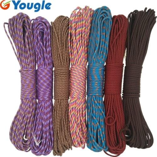 YOUGLE 7 strand Cores Paracord for Survival Parachute Cord Lanyard Camping Climbing Camping Rope Hiking Clothesline 151-157