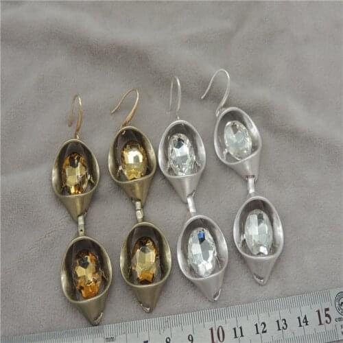 Oorbellen Jewelry Manufacturers Selling Fashionable Joker Street Snap Temperament In Europe And The Earrings Ta77 Glass Gems