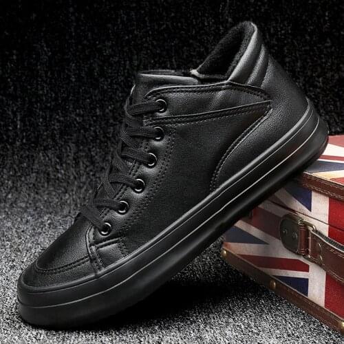 Winter Outdoor Waterproof Warm Sneakers Non-slip Rubber Fashion Low Male snow winter boots plush Mens Casual Shoes A22-01
