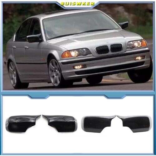 1Pair Car Side Door Rearview Side Mirror Cover Cap for BMW E46 316i 318i 318d 320d 320i 323i 325i 328i 330d 330i 330xi 1998-2005