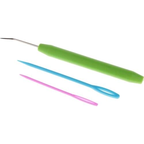 2pcs Plastic Needles and Knitting Loom Hook Crochet Hook Set Knitting Craft