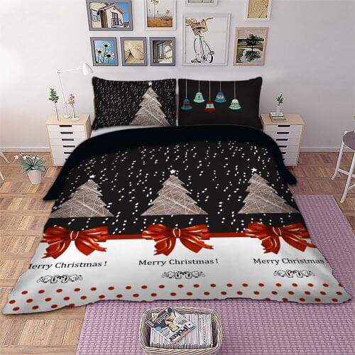 Christmas Tree Bedding set kids gift Merry christmas Duvet Cover Pillowcases Twin Full Queen King Size bed set 3pcs