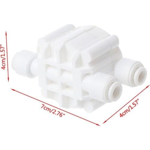 4 Way 1/4 Port Auto Shut Off Valve For RO Reverse Osmosis Water Filter System A6HB