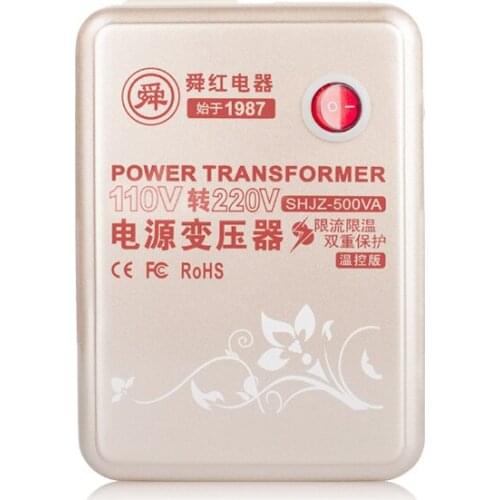 500w pure copper transformer 110v to 220v abroad voltage converter United States Japan Canada