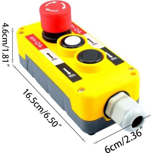 RV accessories Waterproof Industrial Push Button Switch Emergency Stop for Electric Crane Hoist Pendant Control Station