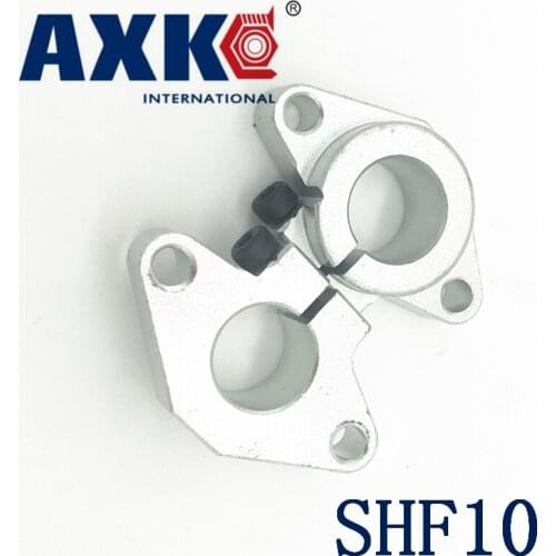 Axk 4pcs/lot Free Shipping Shf10 10mm Shaft Support Linear Rail Support Cnc Router Xyz