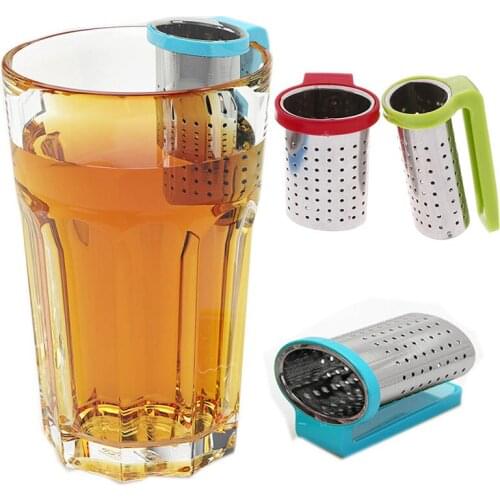 Tea Infuser Stainless Steel Hanging Cup Type Pour Over Strainer Reusable Creative Tea Leak Filter Maker Kitchen Accessories Tool