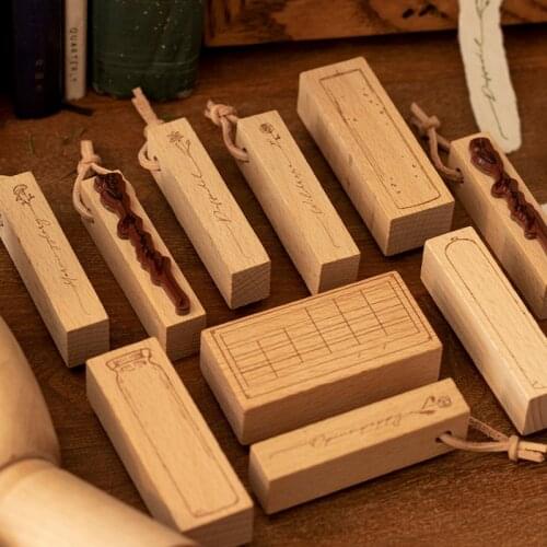 Flower leaf Laboratory Series decoration stamp wooden rubber stamps for scrapbooking stationery DIY craft standard stamp