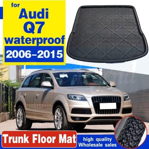 For Audi Q7 2006-2015 2010 2012 2013 2014 Boot Tray Cargo Liner Rear Trunk Floor Mat Carpet Luggage Cargo Tray Car Accessory