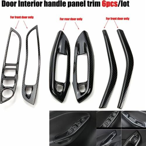 DoColors Car-Styling Key cover door handle review mirror cover Modified Decorative sticker case For Ford Focus 3 mk3 2015-2018