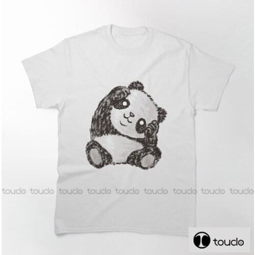 New Cute Panda Summer Cotton T Shirts Tee Male Casual Short Sleeve Crewneck Streetwear Tee Unisex white mens tshirt
