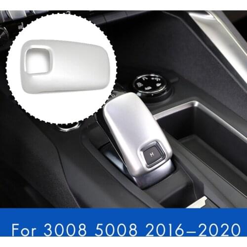 Chrome Central Control Gear Shift Knob Cover Gear Lever Decoration Trim for Peugeot 3008 5008 2016 - 2020