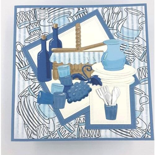 JMCRAFT 2021 Delicious Fruit Cake And Wine #1 Metal Cutting Dies DIY Scrapbook Handmade Paper Craft Metal Steel Template Dies