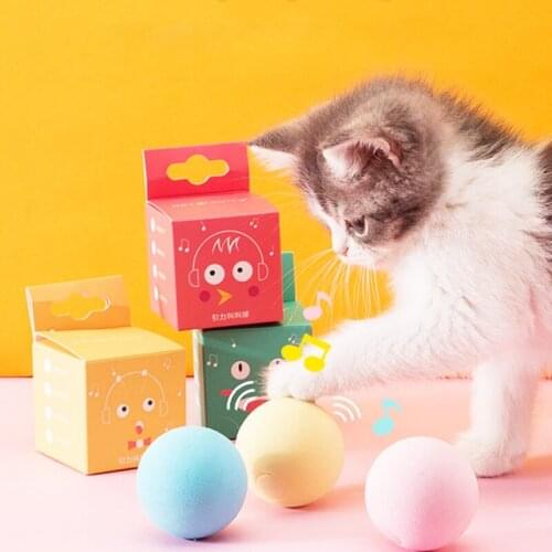 Hot Selling Gravity Sounding Ball Cat Toy EVA Material Smart Touch Interactive Animal Sounding Toy Pet Supplies