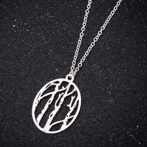 Fashion Stainless Steel Origami Hollow Oval Watermelon Necklace For Girl Kids Fruit Choker Necklaces Metallic Simplify Jewelry