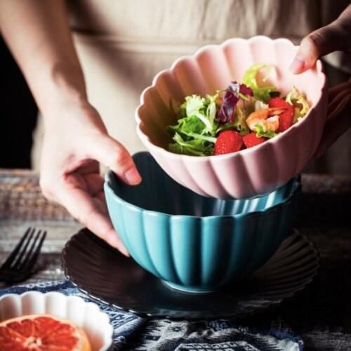 Dinner Plate Set Ceramic Kitchen Plate Breakfast Tableware Set Food Dishes Pot Rice Salad Noodles Bowl Soup Kitchen Tool