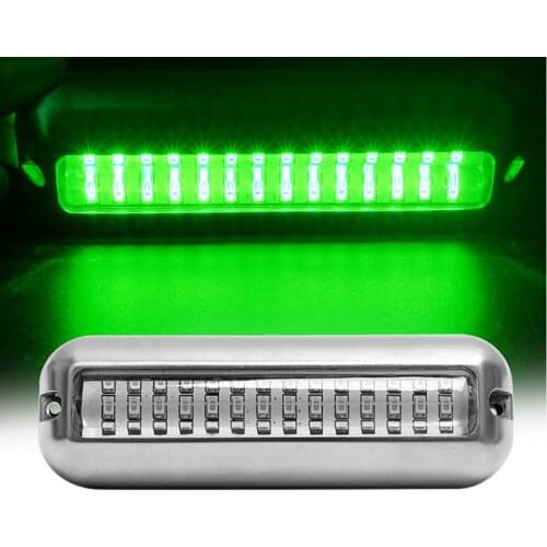 Underwater Waterproof Pontoon Yacht Marine Boat Transom 80W 42 LED Stainless Steel Universal Light Navigation Blue/Green Marine