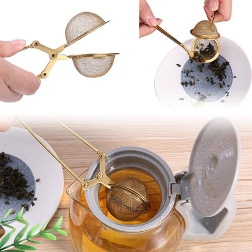 Tea Infuser Stainless Steel Sphere Mesh Tea Strainer Coffee Herb Spice Filter Diffuser Handle Tea Ball Accessories