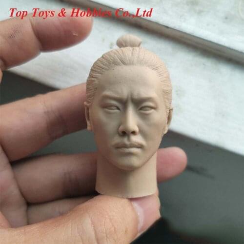 In Stock 1/6th Hiroshi ODA Male Head Sculpt White Model Ancient Soldier Accessories Toys Fit 12'' Action Figure