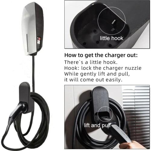 Vxvb 2021 For Tesla Model 3 S X Y Car Charging Cable Organizer Accessories Adapte to car Wall Mount Connector Bracket Charger