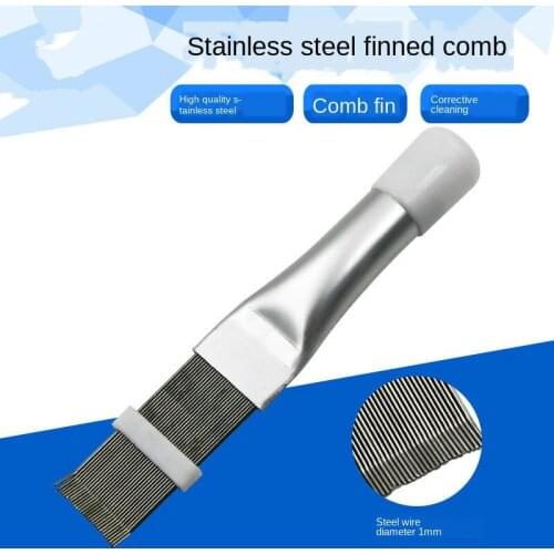 Air Conditioning Condenser Radiator Fin Coil Comb Stainless Steel Air Condition Fin Straightener Repair Scum Cleaner Clean Tools