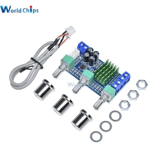 XH-M567 DC12-24V 80W x 2 Dual Channel Digital Audio TPA3116D2 Treble Bass Regulating Preset Pre Amplifier Board Module