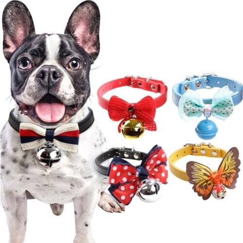 Pet Supplies Pet Gold And Silver Bells For Dogs Collar And Tie Small Dog Cat Fashion Bow Dog Necktie Collar Decorative Articles
