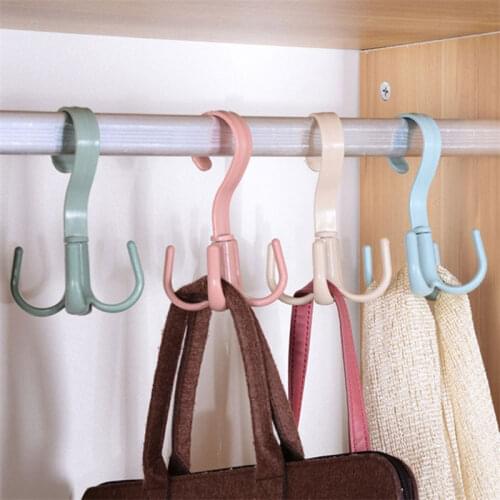 1 Pcs Rotary 4-Claw Multi-Purpose Hanger Hook Hanger Tie Scarf Clothes Hanger Plastic Hook Shoe Hanger Storage Hangers