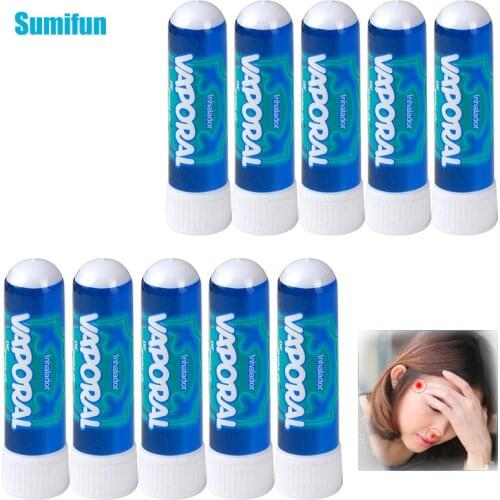 10Pcs Mint Nasal Inhaler 100% Original Allergic Rhinitis Cream Essential Oils Relieve Nose Itching Headache Refresh Ointment