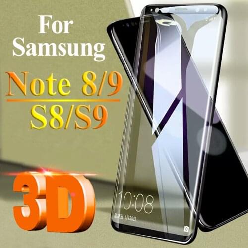 3D Curved Protective Glass Screen Protector On For Samsung Galaxy S8 S9 S20 S21 Ultra S 21 Plus Note 8 9 20 Armor Tempered Glass