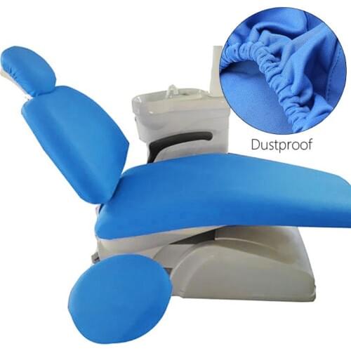 Hot New 4pcs/set Dental Chair Cover Unit Washable Dustproof Dentist Stool Seat Backrest Pillow Cover Protector