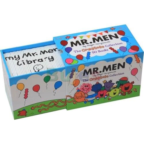 50 books/set,Mr Men Complete Set, Early Education Readings picture story book Develop childrens reading habit & EQ Little miss
